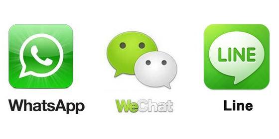 中日美大PK：Line、WhatsApp、WeChat誰更厲害？